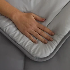 Outlet Home Double Face Duvet Cover, 155x220cm, Anthratice-Grey Duvet Cover Sets