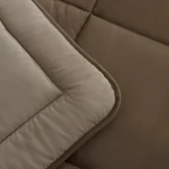 New Home Double Face Duvet Cover, 200x200cm, Beige-Mocha Duvet Cover Sets