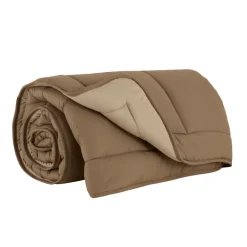 New Home Double Face Duvet Cover, 200x200cm, Beige-Mocha Duvet Cover Sets