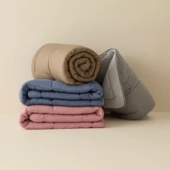 Outlet Home Double Face Duvet Cover, 200x200cm, Blue-Mint Duvet Cover Sets