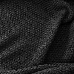 Outlet Home Double Seed Stitch Throw, 130cmx170cm, Dark Grey Throws & Blankets