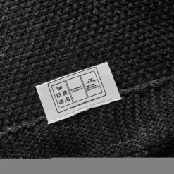 Outlet Home Double Seed Stitch Throw, 130cmx170cm, Dark Grey Throws & Blankets