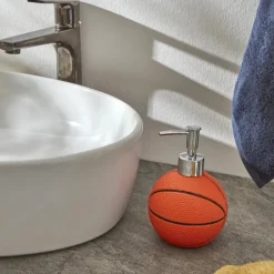 Hot Home Duffy Basketball Soap Pump,10cmx9cmx15cm, Multi Bath Accessories
