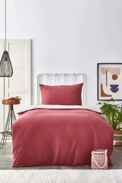 Best Home Duvet Cover Set, Single, Burgundy Beige Duvet Cover Sets