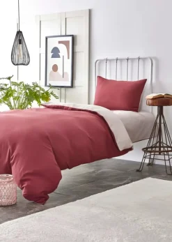 Best Home Duvet Cover Set, Single, Burgundy Beige Duvet Cover Sets