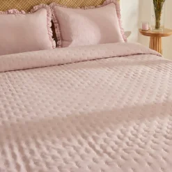 Online Home Fiona Bedspread Set, Double, Powder Pink Bedspreads