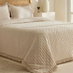 Home Fiona Bedspread Set, Double, Beige Bedspreads