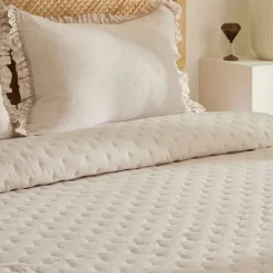 Home Fiona Bedspread Set, Double, Beige Bedspreads