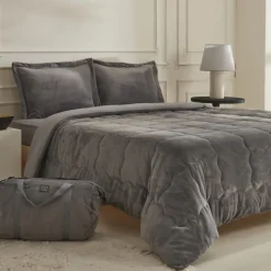 Sale Home Flufy Comfort Bedding Set, Single, Anthracite Bedding Sets