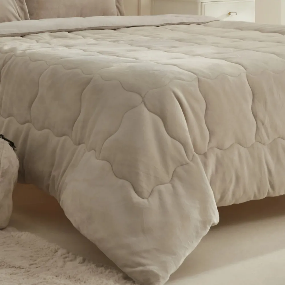Best Home Flufy Comfort Bedding Set, Double, Beige Bedding Sets