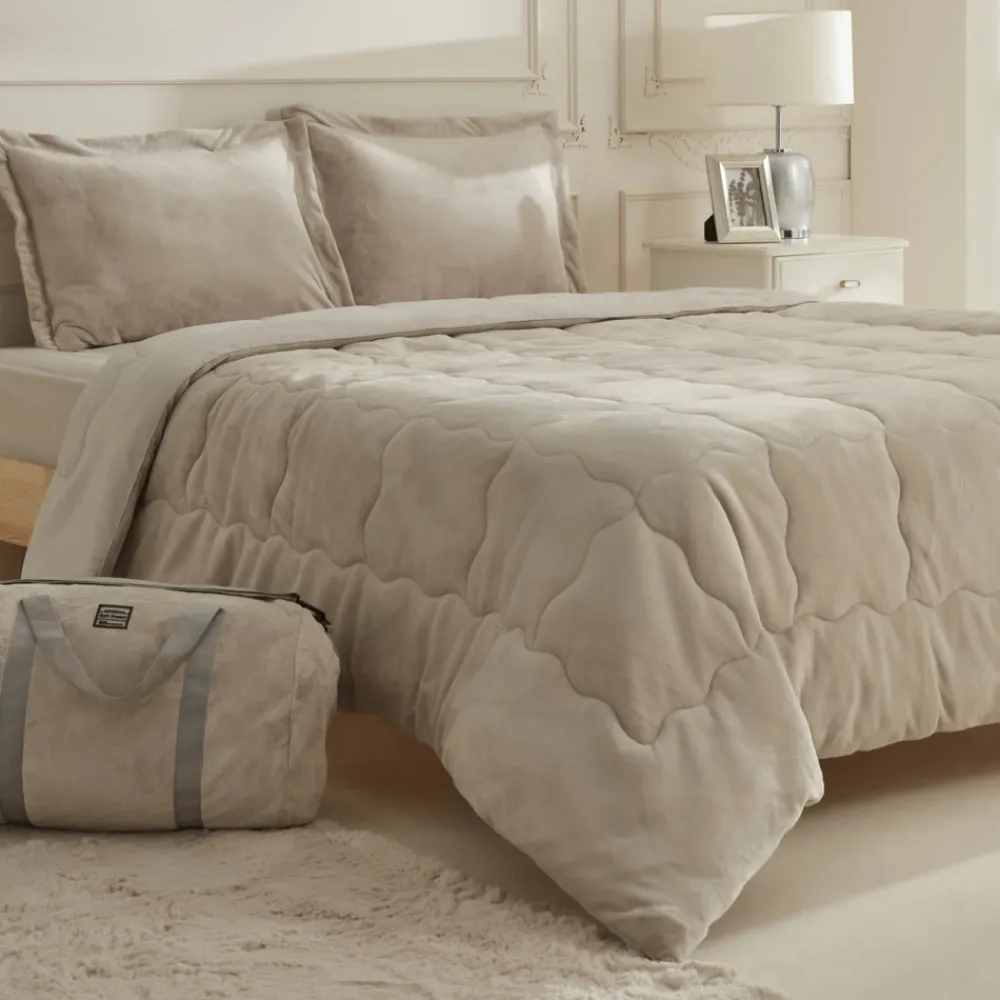 Sale Home Flufy Comfort Bedding Set, Single, Beige Bedding Sets