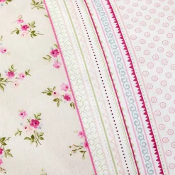 Discount Home Glen 100% Turkish Cotton Duvet Cover Set, Double, Pink Duvet Cover Sets