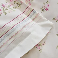 Discount Home Glen 100% Turkish Cotton Duvet Cover Set, Double, Pink Duvet Cover Sets