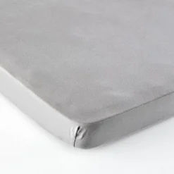 Clearance Home Jersey 100% Turkish Cotton Baby Fitted Sheet, Single, Grey Bed Sheets