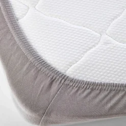 Clearance Home Jersey 100% Turkish Cotton Baby Fitted Sheet, Single, Grey Bed Sheets