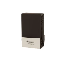 Online Home Jersey 100% Turkish Cotton Fitted Sheet, 100x200+30cm, Anthracite Bed Sheets