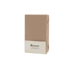 Sale Home Jersey 100% Turkish Cotton Fitted Sheet, 200x200+30cm, Beige Bed Sheets