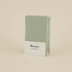 Home Jersey 100% Turkish Cotton Fitted Sheet, 200x200+30cm, Mint Bed Sheets