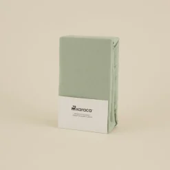 Hot Home Jersey 100% Turkish Cotton Fitted Sheet, 180x200+30cm, Mint Bed Sheets