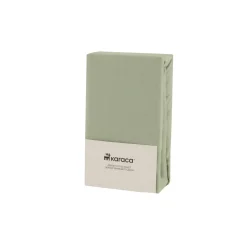 Hot Home Jersey 100% Turkish Cotton Fitted Sheet, 180x200+30cm, Mint Bed Sheets