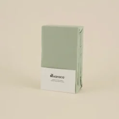 New Home Jersey 100% Turkish Cotton Fitted Sheet, 160x200+30cm, Mint Bed Sheets