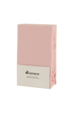 Home Jersey 100% Turkish Cotton Fitted Sheet, 140x200+30cm, Dusty Pink Bed Sheets