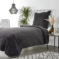 Outlet Home Joena Soft Bedspread Set, Single, Grey Bedspreads