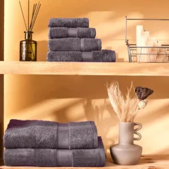 Online Home Joey Egyptian Cotton Shower Towel, 70cmx140cm, Teal Towels