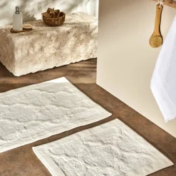 Sale Home Katy 2-Piece Bath Mat, Cream Bath Mats