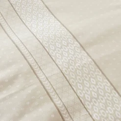 New Home Keira 100% Turkish Cotton Duvet Cover Set, Double, Beige Duvet Cover Sets