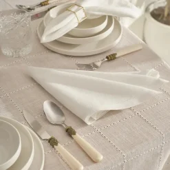 New Home Lalisa 2-Piece Care-Free Napkin, 45x45cm, White Paper Napkins