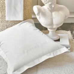 Discount Home Livia Percale 100% Turkish Cotton Embroidered Duvet Cover Set, King, White Duvet Cover Sets