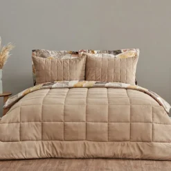 Outlet Home Lydia Bedding Set, Double, Beige Bedding Sets|Duvet Cover Sets