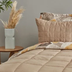 Outlet Home Lydia Bedding Set, Double, Beige Bedding Sets|Duvet Cover Sets