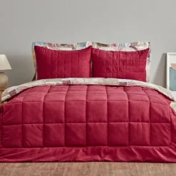 Discount Home Lydia Bedding Set, Double, Burgundy Bedding Sets