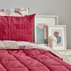 Discount Home Lydia Bedding Set, Double, Burgundy Bedding Sets