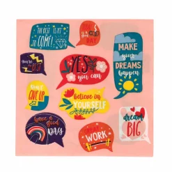 New Home Motto 20 Piece Paper Napkin Set, 33cmx33cm, Multi Paper Napkins