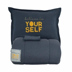 Hot Home Motto 100% Turkish Cotton Comfort Bedding Set, Double, Indigo Bedding Sets|Duvet Cover Sets