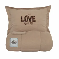 Clearance Home Motto 100% Turkish Cotton Comfort Bedding Set, Double, Beige Bedding Sets|Duvet Cover Sets