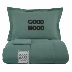 Sale Home Motto Cotton Comfort Bedding Set with Bed Sheet, Double, Petrol Bedding Sets|Duvets