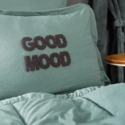 Sale Home Motto Cotton Comfort Bedding Set with Bed Sheet, Double, Petrol Bedding Sets|Duvets