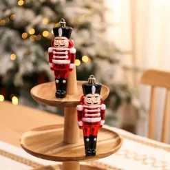 Hot Home New Year Christmas Nutcracker Tree Decoration Set, 2 Piece, Multi Ornaments