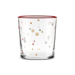 Home New Year Christmas 3-Piece Snowy Tumbler Glass Set, 380ml, Multi Tumbler Glasses