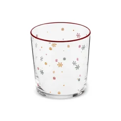 Home New Year Christmas 3-Piece Snowy Tumbler Glass Set, 380ml, Multi Tumbler Glasses