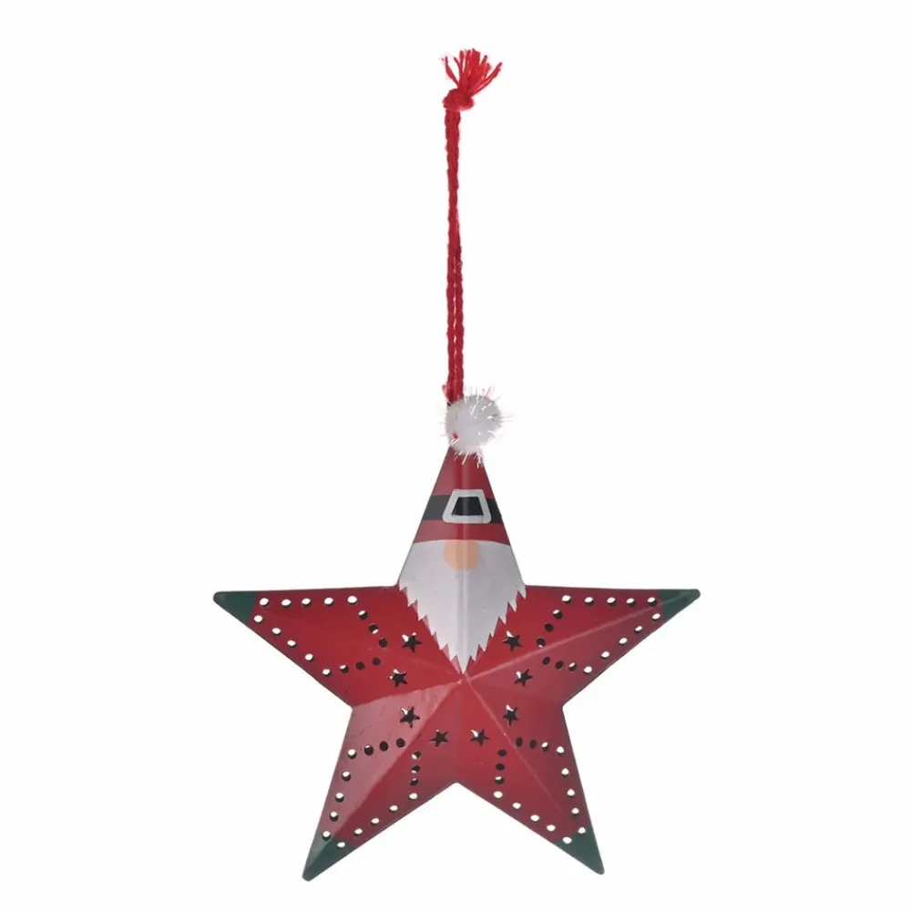 Home New Year Christmas Star Tree Decoration, 12cm, Multi Ornaments