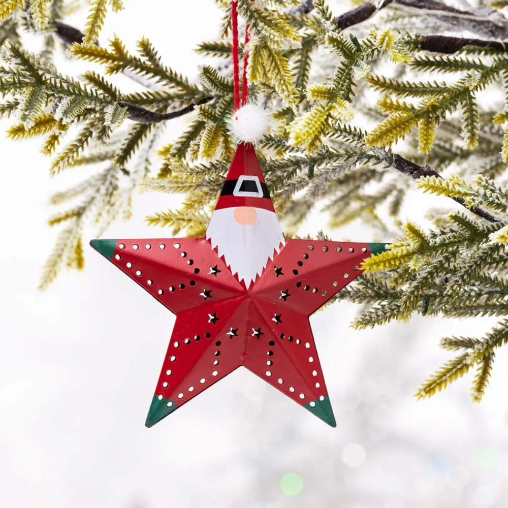 Home New Year Christmas Star Tree Decoration, 12cm, Multi Ornaments