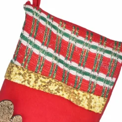 Clearance Home New Year Christmas Deer Gift Stocking Sock Decoration, 47cm, Multi Ornaments