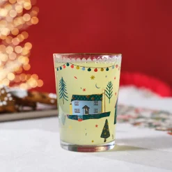 Outlet Home New Year Christmas 6-Piece Chick Glass Tumbler Set, 500ml, Multi Tumbler Glasses