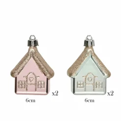 Clearance Home New Year Christmas Tree Decoration Set, 4 Piece, Multi Ornaments