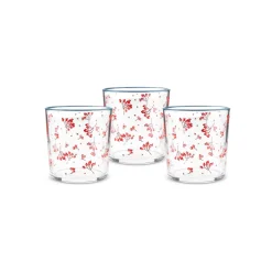 Clearance Home New Year Christmas 3-Piece Butcher's Broom Glass Tumbler Set, 380ml, Multi Tumbler Glasses